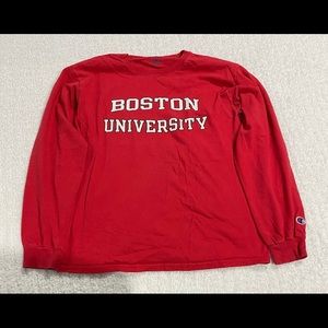 Red Champion Boston University Long Sleeve